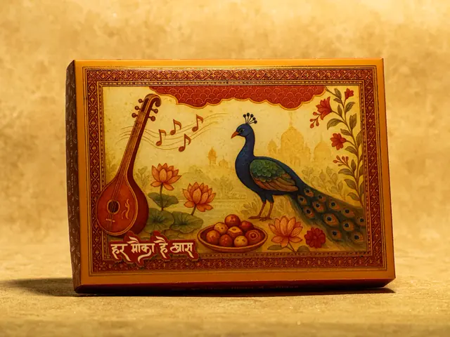 Raagmayura Peacock & Classical Rhythm sweet box design