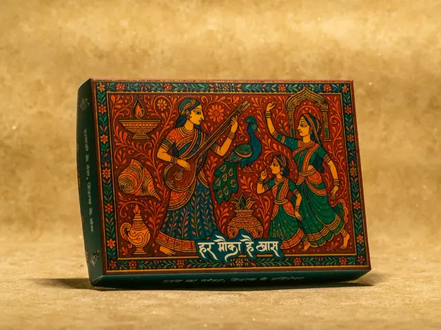 Rangraagini Madhubani Painting sweet box design